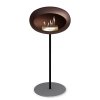 DOME GROUND STEEL HIGH 80 CM Mocca (Barva a průměr nohy Rose Gold Ø60 cm, Barva podstavce Rose Gold, Kartuš Rose Gold)