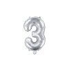 foliova cislice 3 stribrna 35cm