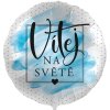 foliovy balonek vitej na svete modry cz 43cm
