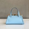 Kožená kabelka CROMIA Fiordaliso azzurro