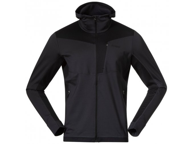 Bergans Ulstein Wool Hood Jacket dámská merino mikina s kapucí Black