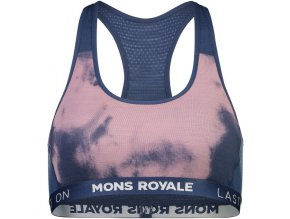 MONS ROYALE.22J merino podprsenka SIERRA SPORTS BRA denim tie dye