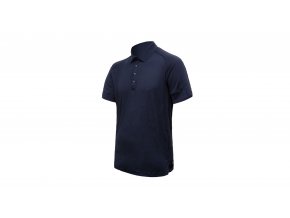 SENSOR MERINO ACTIVE POLO PÁNSKÉ TRIKO KR.RUKÁV DEEP BLUE velikost L