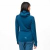 Bergans CECILIE WOOL HOOD JACKET dámská vlněná mikina Deep Sea Blue