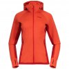 Bergans CECILIE WOOL HOOD JACKET dámská vlněná mikina Energy Red / Red Leaf