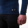 Sensor merino DF, pánské merino triko, dlouhý rukáv, zip, deep blue