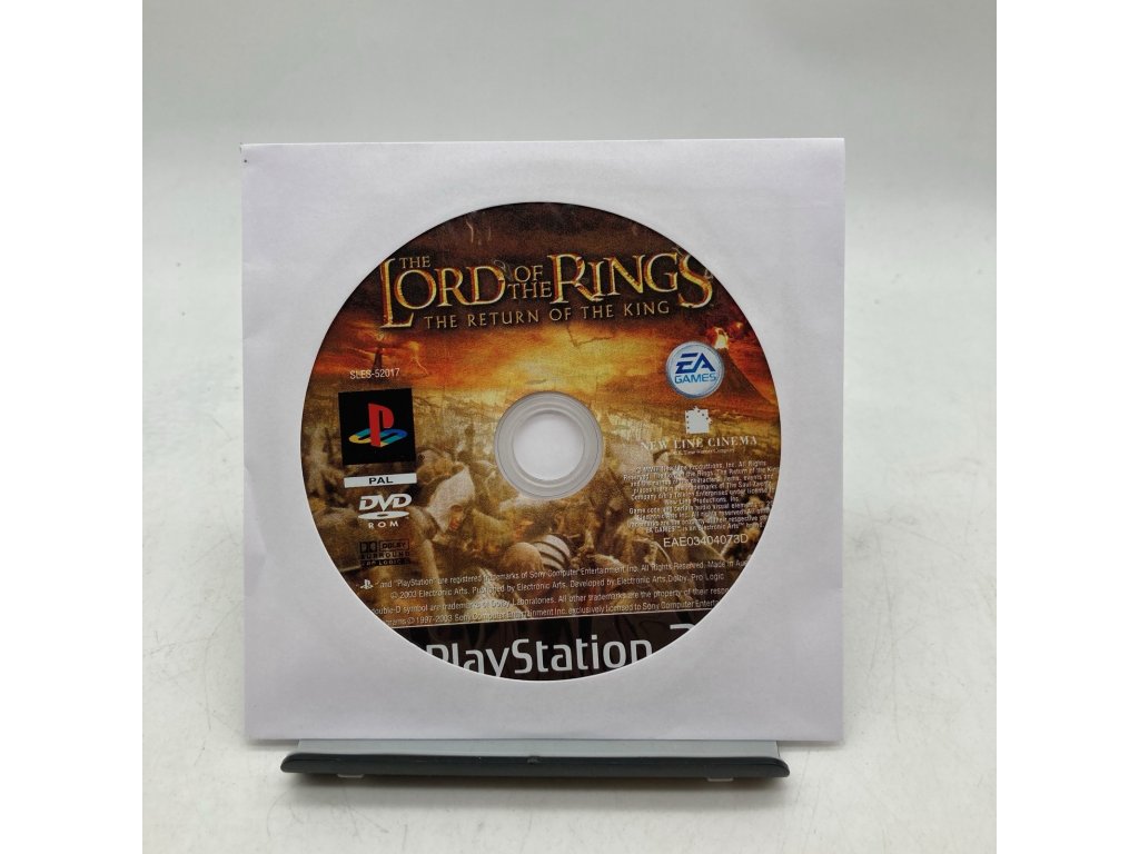 disk lord of the rings the return of the king ps2