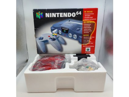 nintendo 64 sedivy kompletni n64