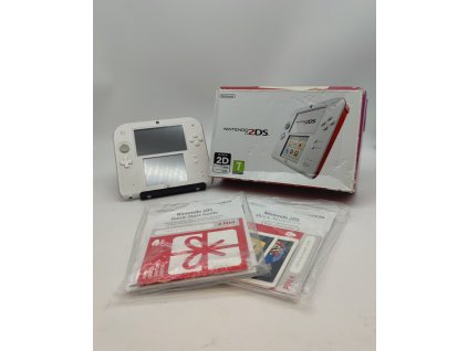 nintendo 2ds bilo cerveny kompletni stav a 2ds