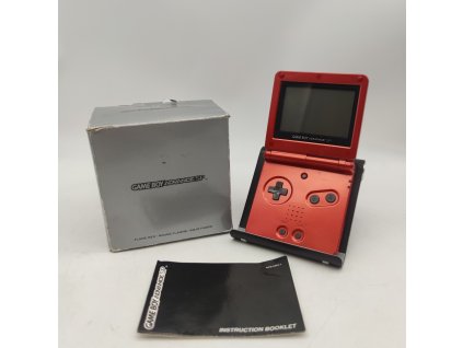 gameboy advance sp red kompletni stav b 01 gba