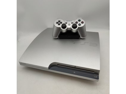playstation 3 slim 320gb stribrna stav a ps3