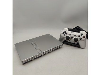 playstation 2 slim stribrna stav c ps2