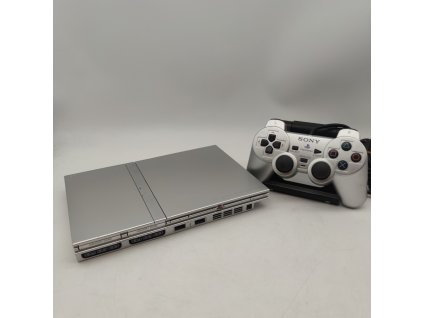 playstation 2 slim stribrna stav b ps2