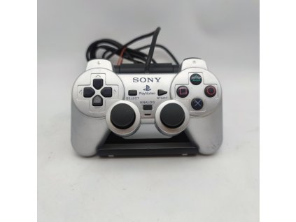 dualshock 2 original stribrny stav b ps2