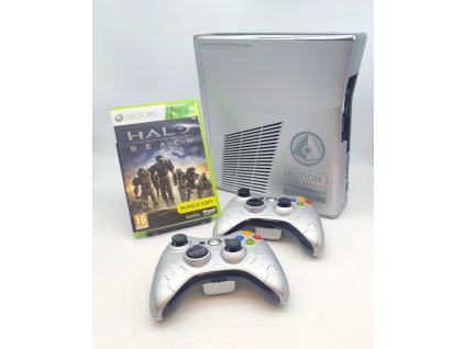 xbox 360 slim halo reach limited edition 250gb kompletni stav a x360