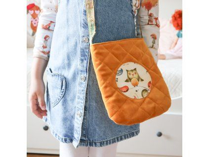 Sametová kabelka - sova