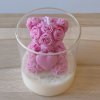 Medvídek z růží ve sklenici 110 g – ručně vyráběná