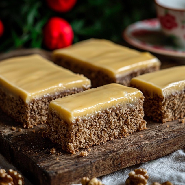 Ořechové žloutkové řezy: Recept na jednoduché a chutné řezy