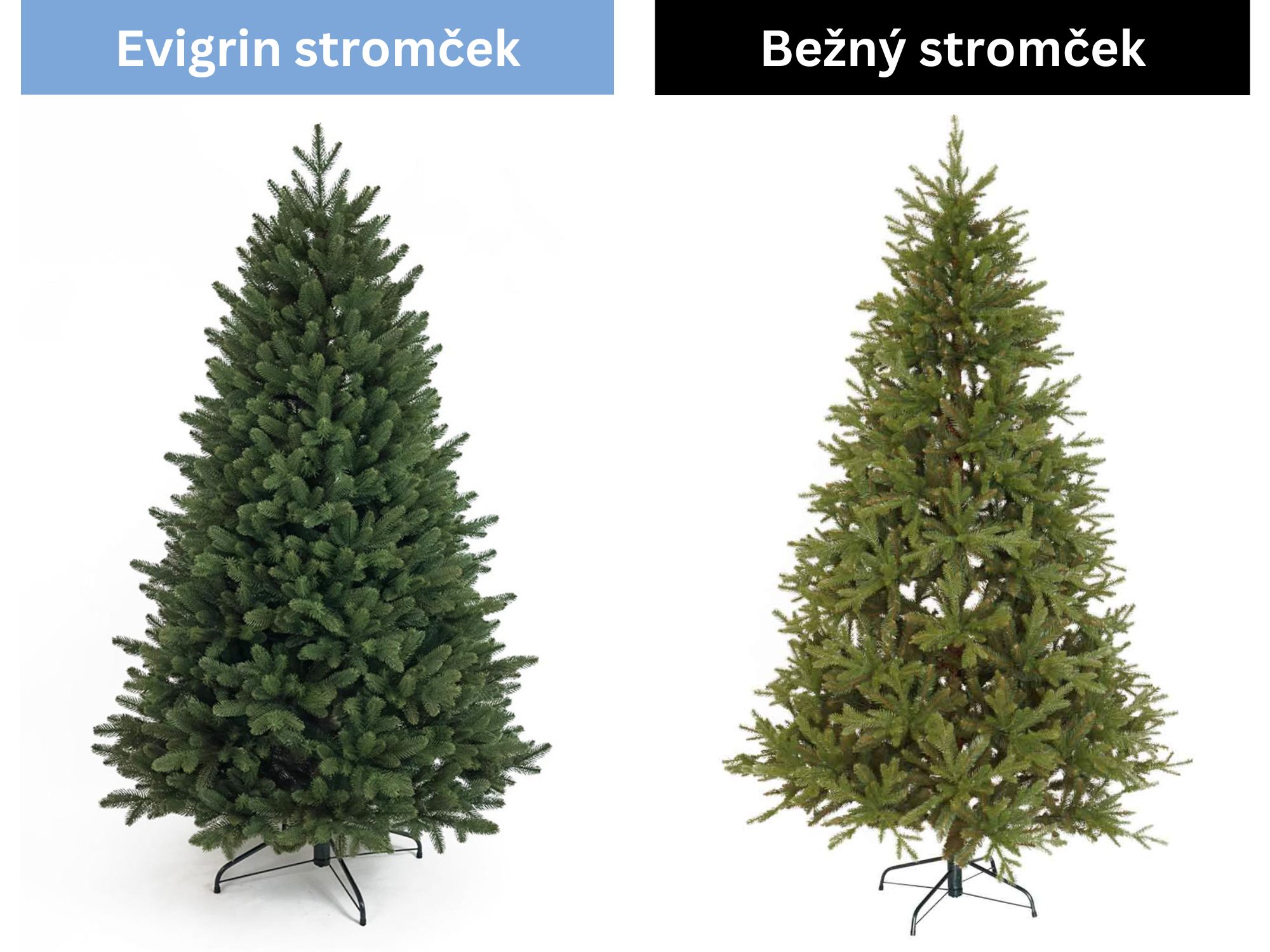 Prečo sú Evigrin umelé stromčeky hustejšie než tie bežné?