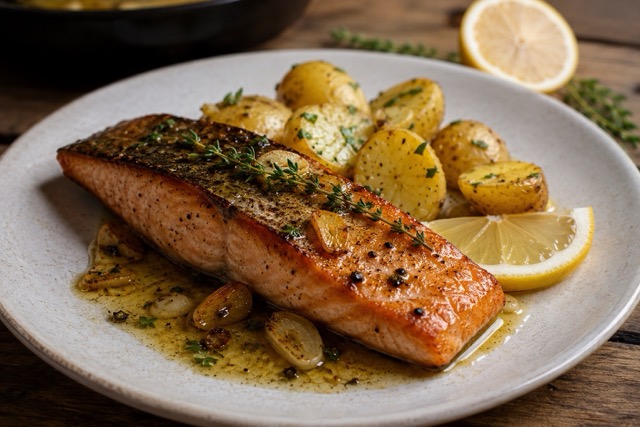 Losos na masle – recept na panvici aj v rúre