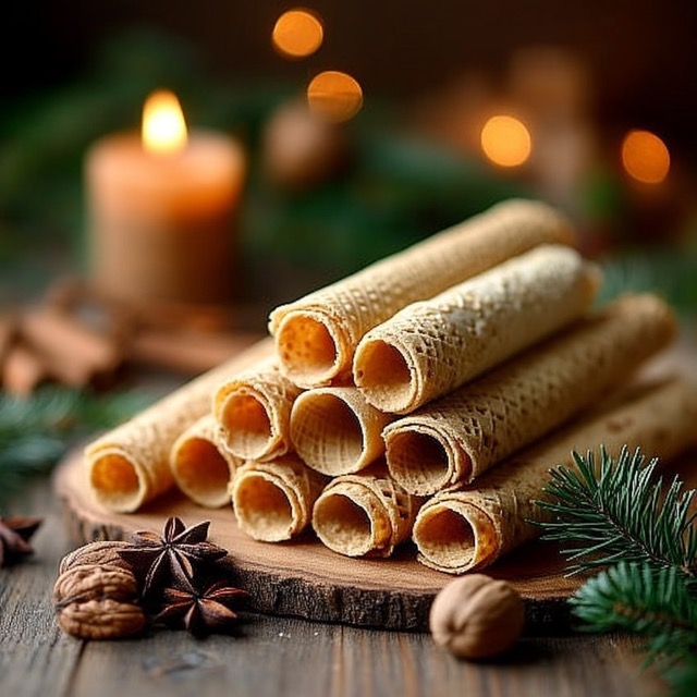 Recept na vianočné oblátky a trubičky, ktoré sú chrumkavé