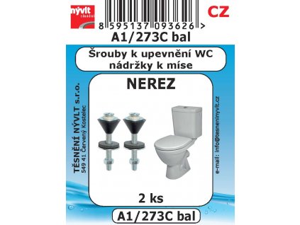 Šrouby k upevnění WC nádržky k míse, M8 x 80 mm (2 kus) NEREZ - A1/273Cbal