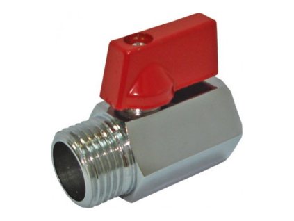 Mini kulový kohout 1/4″ FM – mosaz