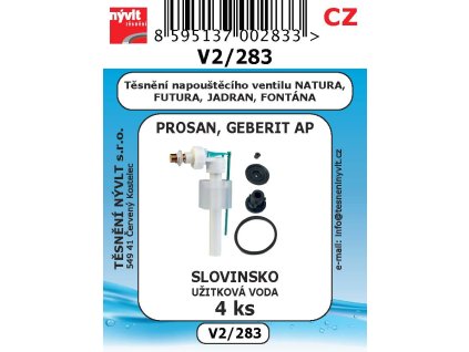 SADA V2/283 těsnění napouštěcího ventilu WC PROSAN 4ks