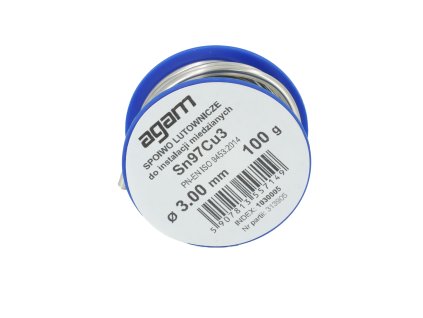 Pájka Sn97Cu3 (měkké pájení) 3mm/ 100g