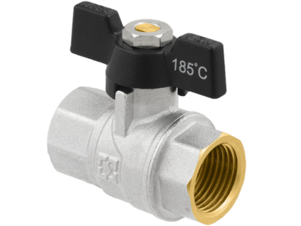 Kulový ventil 3/4" FF motýl, RAFTEC (DRB2)