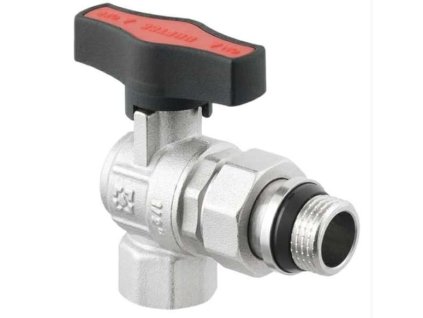 Rohový kulový kohout 1" se šroubením, motýl GOLD (GRDA03)