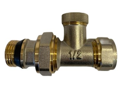 Uzavíratelné šroubení 1/2" s připojením na Al-Pex trubku Ø 16mm, přímé