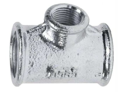 Pozinkovaný T-kus redukovaný 3/4" x 1/2" x 3/4"