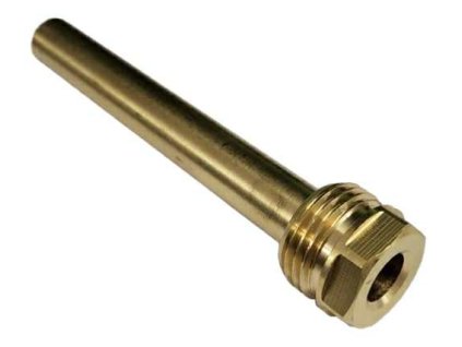 Mosazná jímka k teploměru 1/2" x 50mm, 8mm/11mm