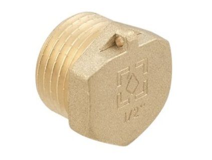 Zátka mosazná 1/2" s očkem