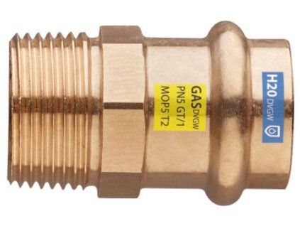 Cu lisovací přechod 15-3/8" vnější
