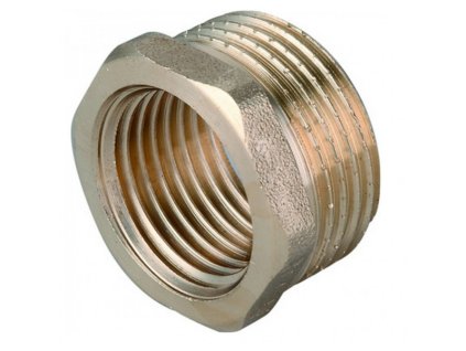 mosazná redukce 1/2 x 3/8 palce (M–F), CW617N, závitová spojka