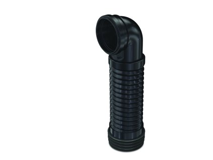 Flexi koleno KK99370 pro závěsné WC 90° 205 - 370 mm, černé