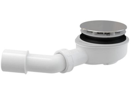 Sifon sprchový s krytkou A491CR pro vaničky s otvorem 90 mm, krytka chrom