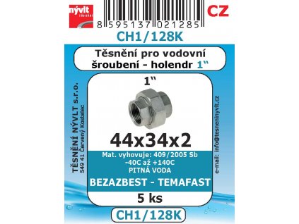 SADA CH1/128K (5 kusů) plochého těsnění holendru 1" - bezazbest 34 x 44 x 2 mm