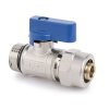 Kulový kohout pro PEX-AL 16x1/2" vnější závit, modrý