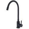 Dřezová stojánková baterie s elastickým ramenem, SEO-011 BLACK REFL. BLACK