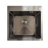 Nerezový dřez 500 x 500mm DECOR GRAPHITE se sifonem, MIXXUS