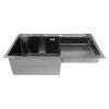 Nerezový dřez 780 x 490mm MH7849L-HK GRAPHITE se sifonem, MIXXUS