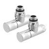 Sada rohových uzavíracích ventilů 1/2"x1/2", chrom, RV-2012