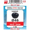 Špunt / zátka černá s půlkroužkem průměr 46mm
