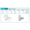 Radiátorový ventil rohový 3/8"