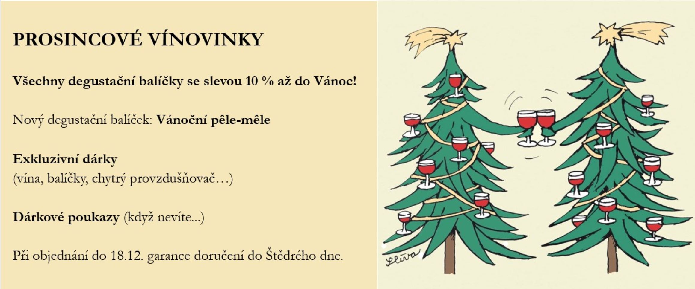 Dárky, vína, chytrý provzdušňovač, dárkové poukazy