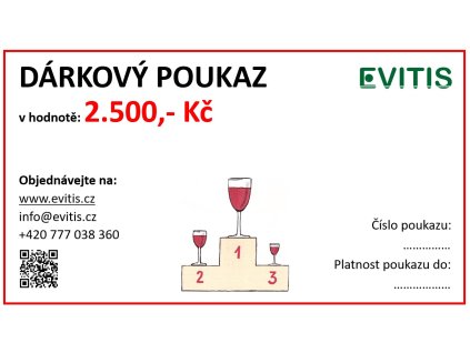 Dárkový poukaz 2500,- Kč