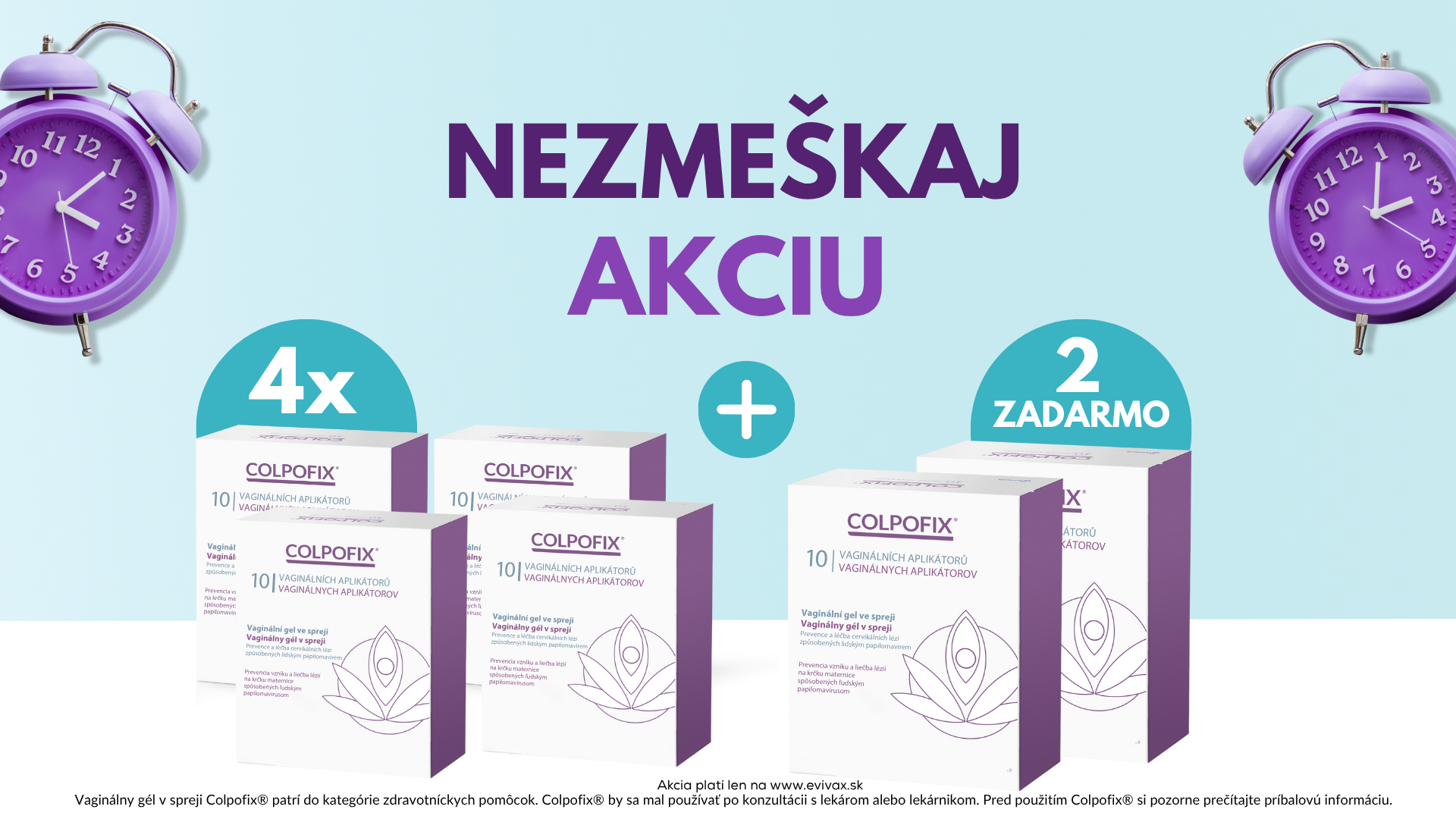 COLPOFIX® 4 + 2 ZADARMO – Výhodné balenie